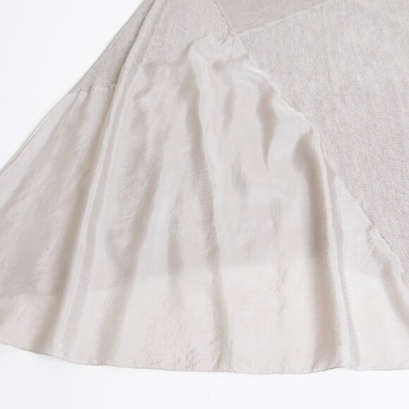 Eileen Fisher Linen Silk Tank Dress Taupe Beige Asymmetrical Tunic XS - Picture 10 of 14